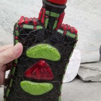 Mosaic Liquor Bottle "In Balance” Up-cycled Decanter