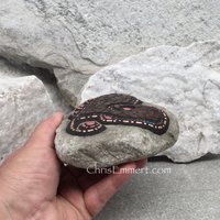 Mosaic Rock, Mosaic Heart, Copper Heart (B) Mosaic Garden Stone, Home Decor, Gardener Gift, Garden Decor,