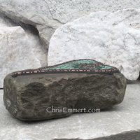Green Leaf Heart, Garden Stone, Mosaic, Garden Decor