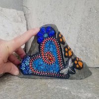 Blue Mosaic Heart Pet Memorial