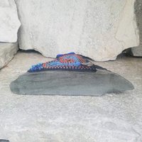 Blue Mosaic Heart Pet Memorial