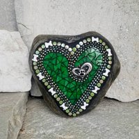 Green Heart Mosaic Pet Memorial